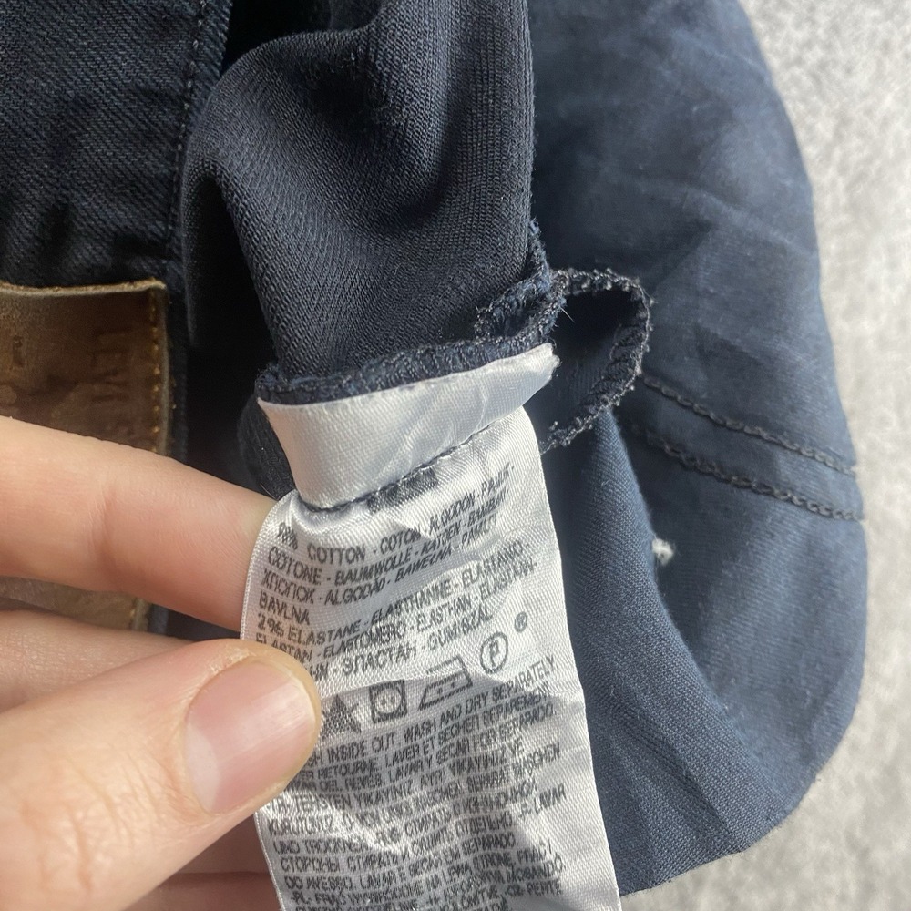 Levi's 571 Slim Fit Jeans Womens 29x27.5 Black Low‎ rise - Picture 11 of 16